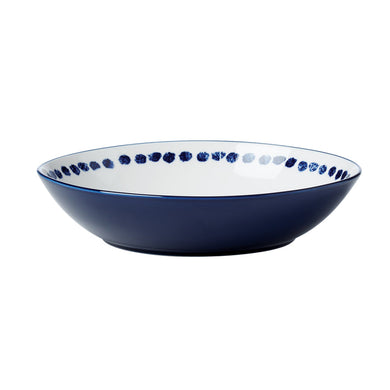 Oneida Harbour White & Indigo All-Purpose Bowl, porcelain