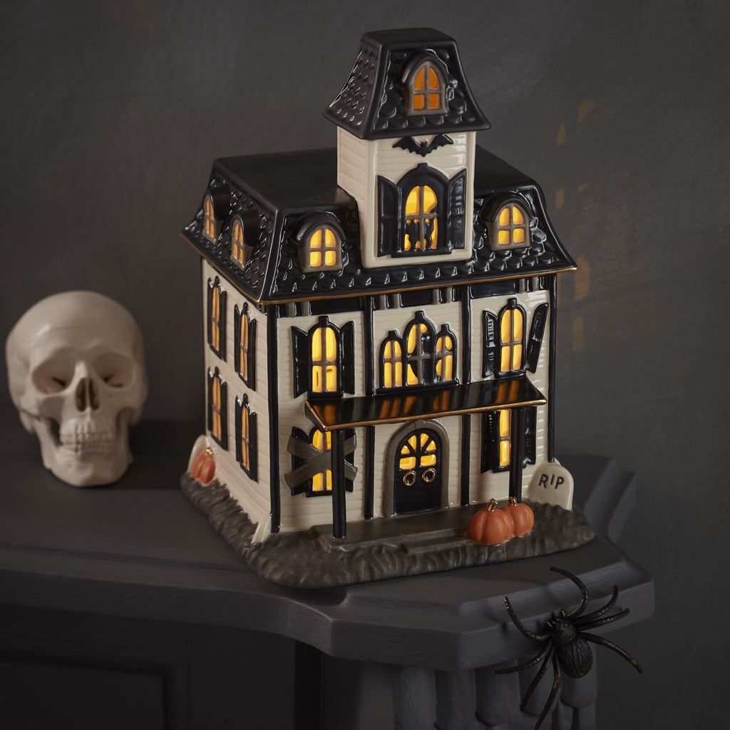 Lenox Vintage Halloween Lit House Figurine, porcelain (view 6)