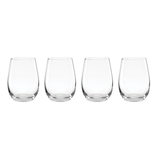 Oneida 5 O'Clock Stemless Wine Glasses, Set of 4, glass