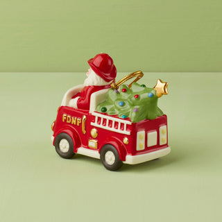 Lenox Santa In Fire Truck Ornament, porcelain (view 2)