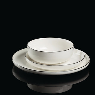 Oneida 24 Seven Black Rim 12-Piece Dinnerware Set, porcelain (view 4)