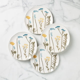 Lenox Wildflowers Accent Plates, Set of 4, stoneware