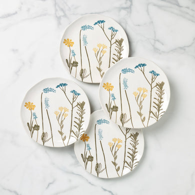 Lenox Wildflowers Accent Plates, Set of 4, stoneware