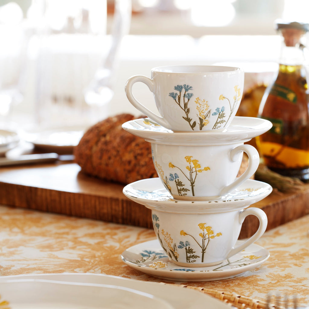 Lenox Wildflowers 8-Piece Espresso Cups & Saucers Set, stoneware (view 2)