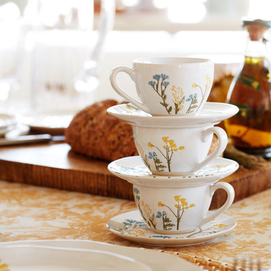 Lenox Wildflowers 8-Piece Espresso Cups & Saucers Set, stoneware (view 2)