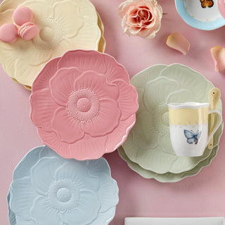 Lenox Butterfly Meadow Floral Pink Accent Plates, Set of 4, porcelain (view 6)