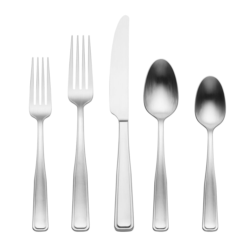 Oneida Reid Satin 20-Piece Flatware Set, 18/0 stainless steel