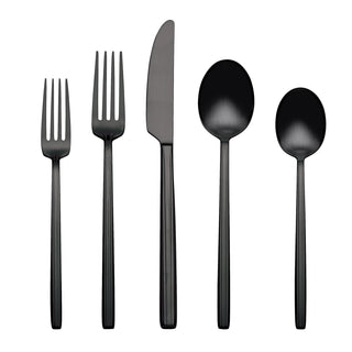 Oneida Dean Black Satin 20-Piece Flatware Set, 18/0 stainless steel