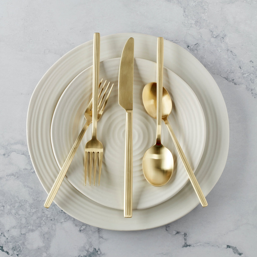 Oneida Dean Champagne Satin 20-Piece Flatware Set, 18/0 stainless steel (view 4)