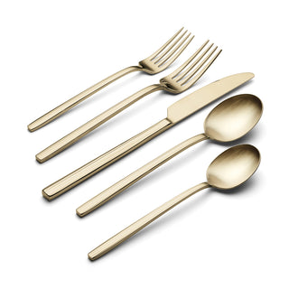 Oneida Dean Champagne Satin 20-Piece Flatware Set, 18/0 stainless steel (view 3)