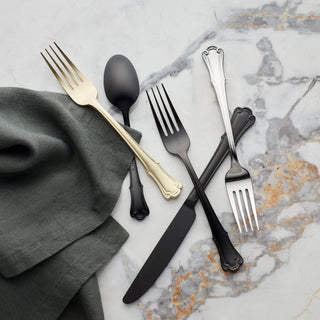 Oneida James Street Black Satin 20-Piece Flatware Set, 18/0 stainless steel (view 3)