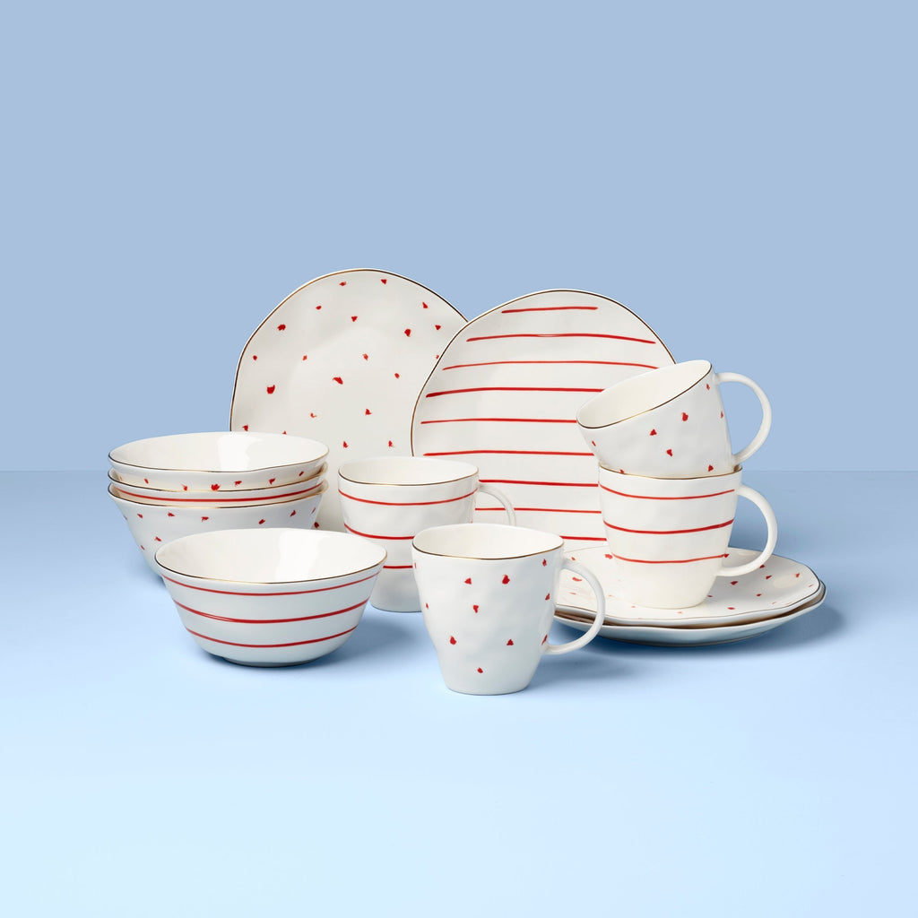 Lenox Garnet Bay 12-Piece Dessert Set, porcelain