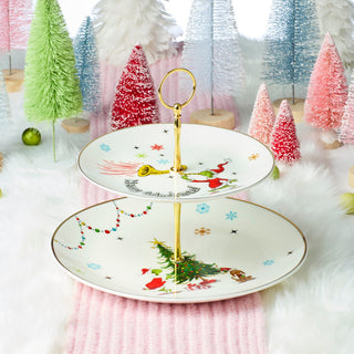Lenox Merry Grinchmas 2-Tiered Server, porcelain (view 2)