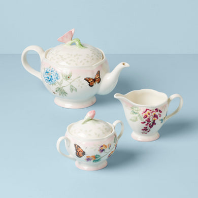 Lenox Butterfly Meadow Pink Ombre 5-Piece Tea Set, porcelain