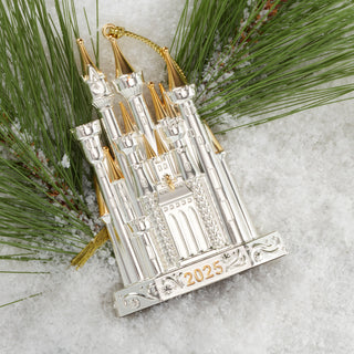 Lenox 2025 Cinderella Castle Silverplate Ornament, silverplate/stainless steel (view 3)