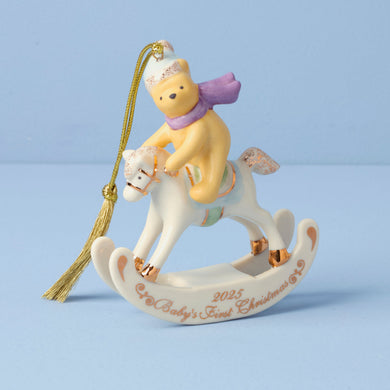 Lenox 2025 Winnie The Pooh Baby's 1st Christmas Ornament, porcelain