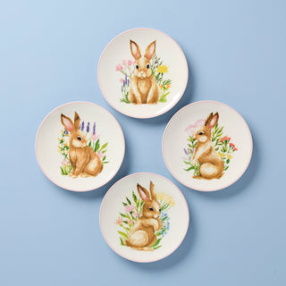 Lenox Bunny Accent Plates, Set of 4, porcelain