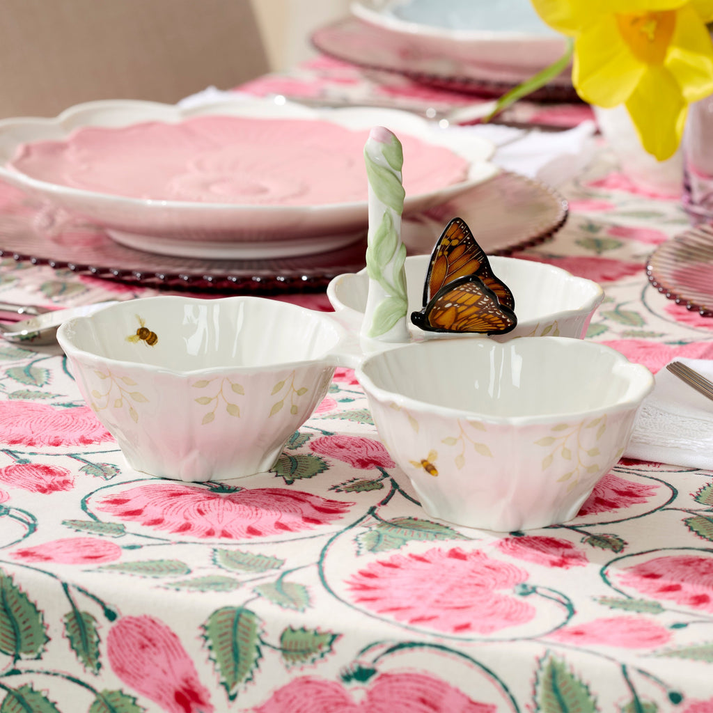 Lenox Butterfly Meadow Floral 3-Section Server, porcelain (view 2)
