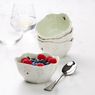 Lenox Butterfly Meadow Floral Green Dessert Bowls, Set of 4, porcelain (view 2)