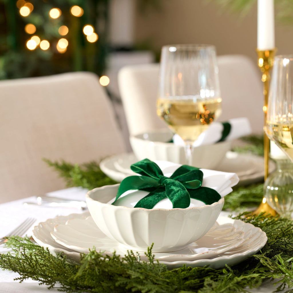 Lenox French Perle Scallop White 4-Piece Place Setting, stoneware (view 3)