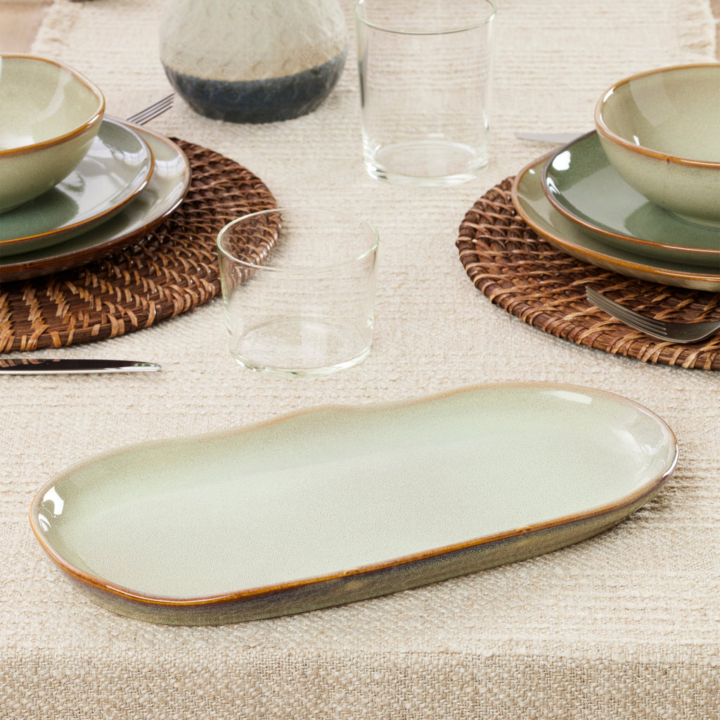 Oneida Organic Shades Sage Green 2-Piece Serving Set, stoneware (view 5)