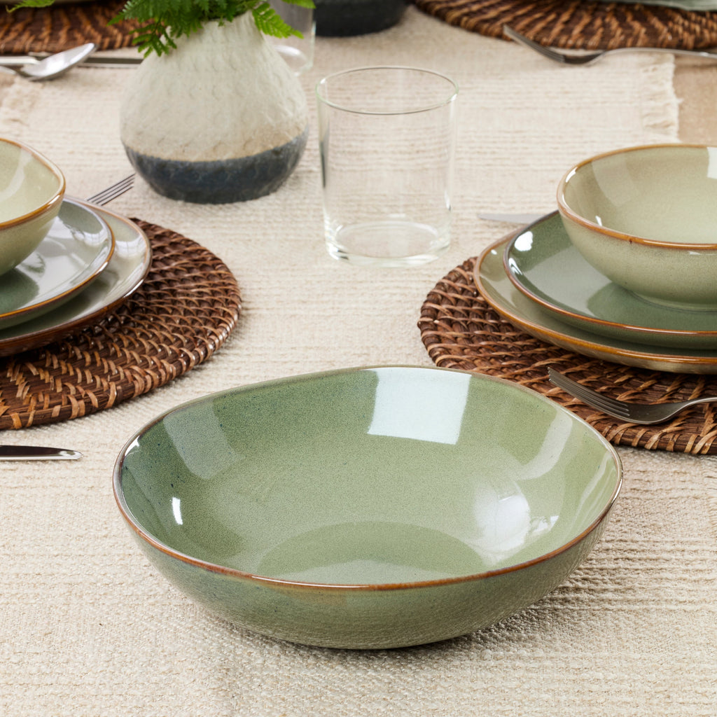 Oneida Organic Shades Sage Green 2-Piece Serving Set, stoneware (view 4)