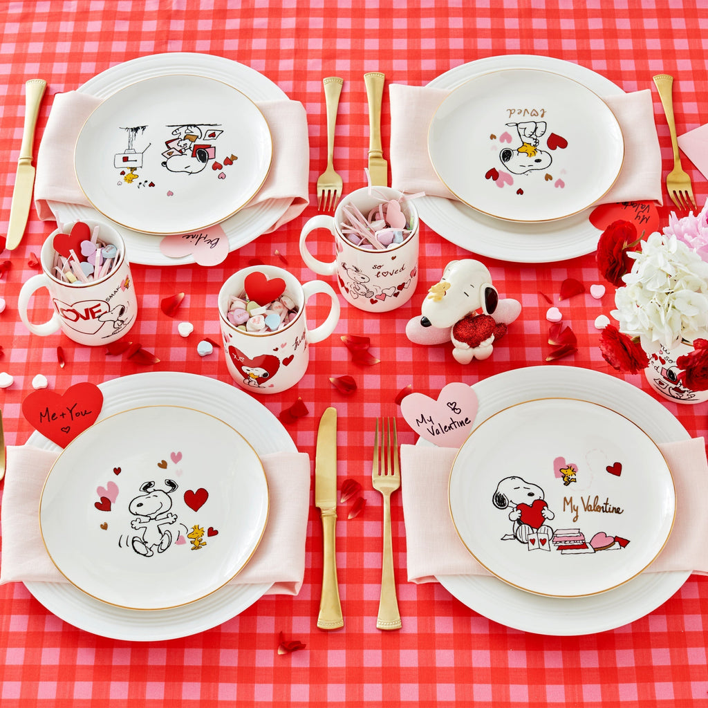Lenox Snoopy Valentine's Day Accent Plates, Set of 4, porcelain (view 2)