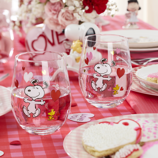 Lenox Snoopy Valentine's Day Tumblers, Set of 4, glass (view 3)