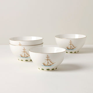 Lenox British Colonial Tradewind Rice Bowls, Set of 4, porcelain