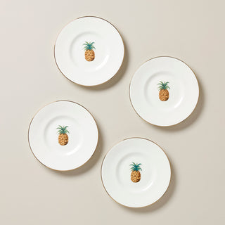 Lenox British Colonial Bamboo Dessert Plates, Set of 4, porcelain