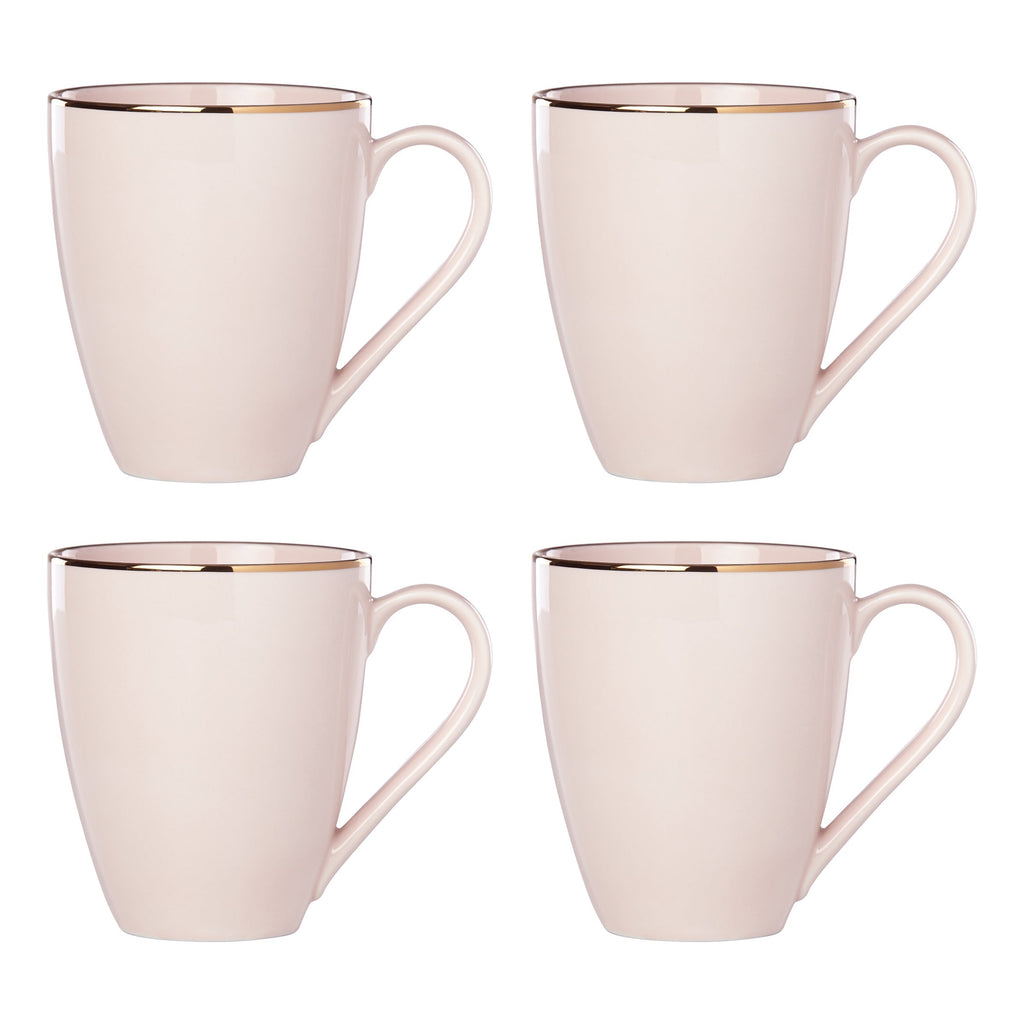 Lenox Trianna Blush Mugs, Set of 4, porcelain