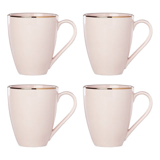 Lenox Trianna Blush Mugs, Set of 4, porcelain
