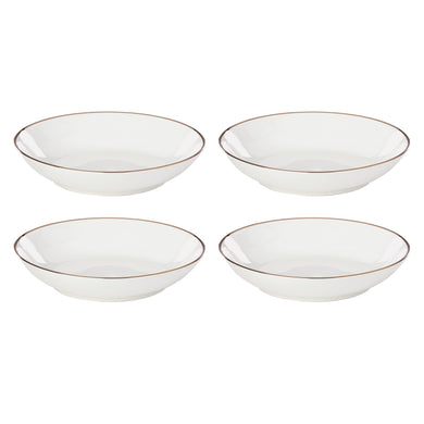 Lenox Trianna White Pasta Bowls, Set of 4, porcelain