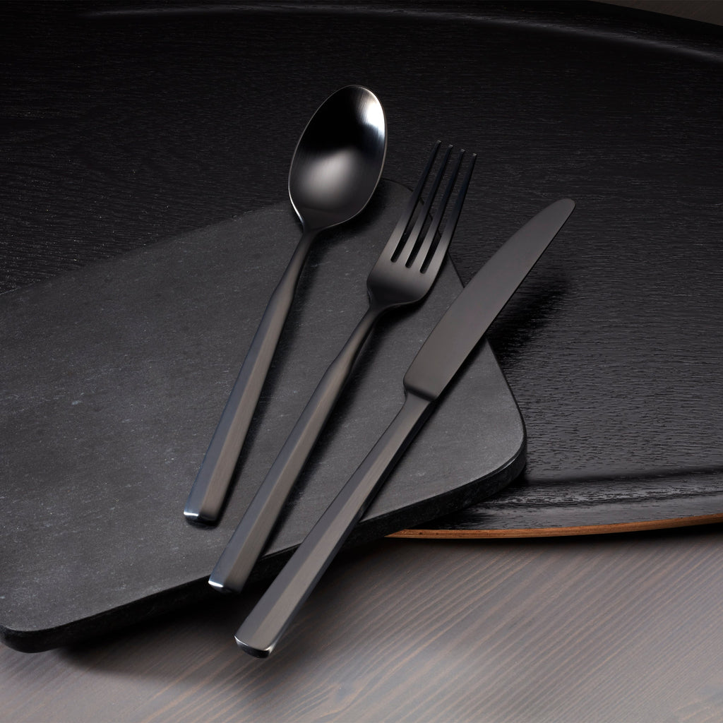 Oneida Ryder Black Satin 20-Piece Flatware Set, 18/0 stainless steel (view 4)