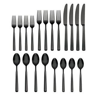 Oneida Ryder Black Satin 20-Piece Flatware Set, 18/0 stainless steel (view 2)