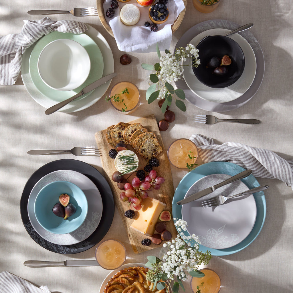 Oneida Roseto Soft Sage 12-Piece Dinnerware Set, stoneware (view 6)