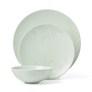Oneida Roseto Soft Sage 12-Piece Dinnerware Set, stoneware (view 2)