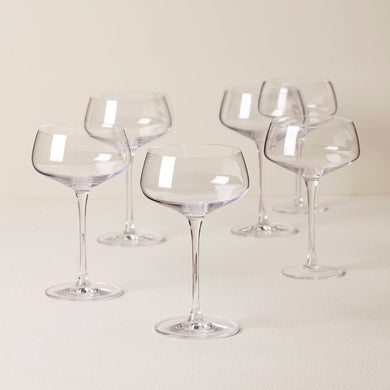 Lenox Tuscany Classics Angled Coupe Glasses, Set of 6, european glass
