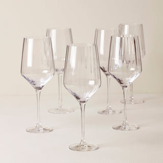Lenox Tuscany Classics Angled Optic Wine Glasses, Set of 6, european glass