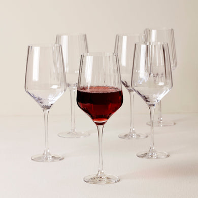Lenox Tuscany Classics Angled Optic Wine Glasses, Set of 6, european glass (view 2)