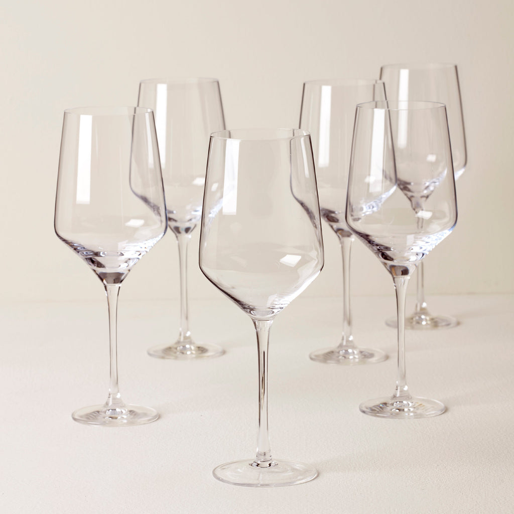 Lenox Tuscany Classics Angled Wine Glasses, Set of 6, european glass