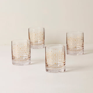 Lenox Tuscany Classics Gold Dust Double Old-Fashioned Glasses, S/4, glass