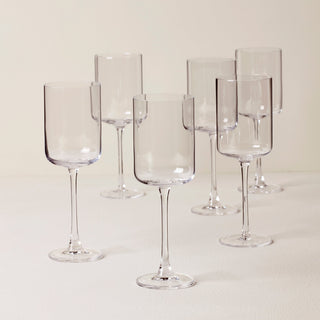 Lenox Tuscany Classics Straight White Wine Glasses, Set of 6, european glass
