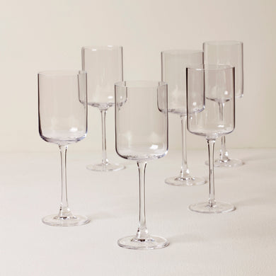 Lenox Tuscany Classics Straight White Wine Glasses, Set of 6, european glass