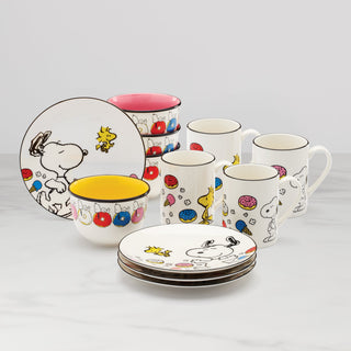 Lenox Chef Snoopy 12-Piece Dessert Set, porcelain