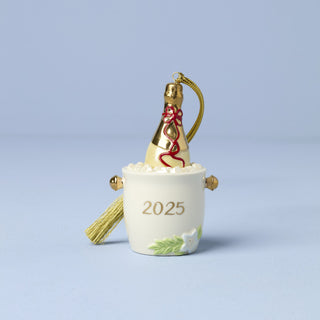 Lenox 2025 Champagne Bucket Ornament, porcelain