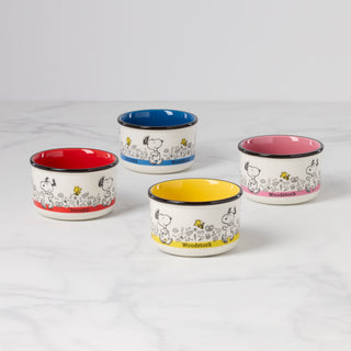 Lenox Chef Snoopy Snack Bowls, Set of 4, porcelain