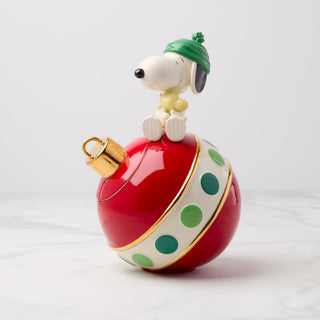 Lenox Snoopy Christmas Cookie Jar, porcelain