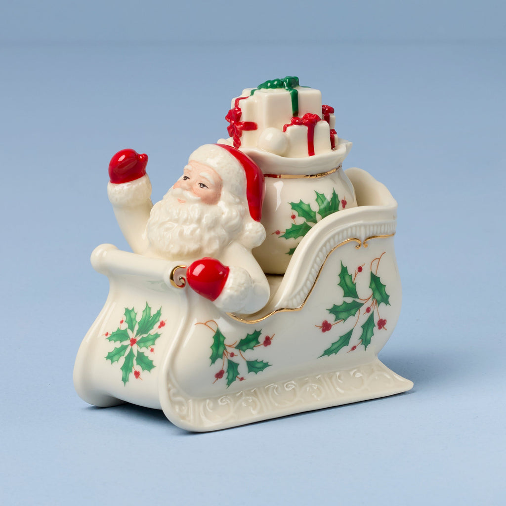 Lenox Holiday Santa Salt & Pepper Set, porcelain