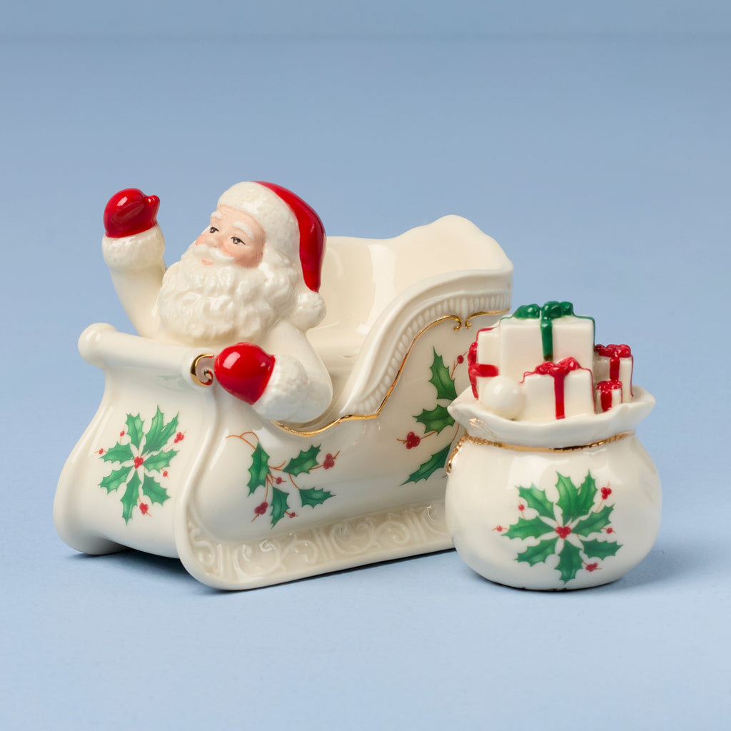 Lenox Holiday Santa Salt & Pepper Set, porcelain (view 2)